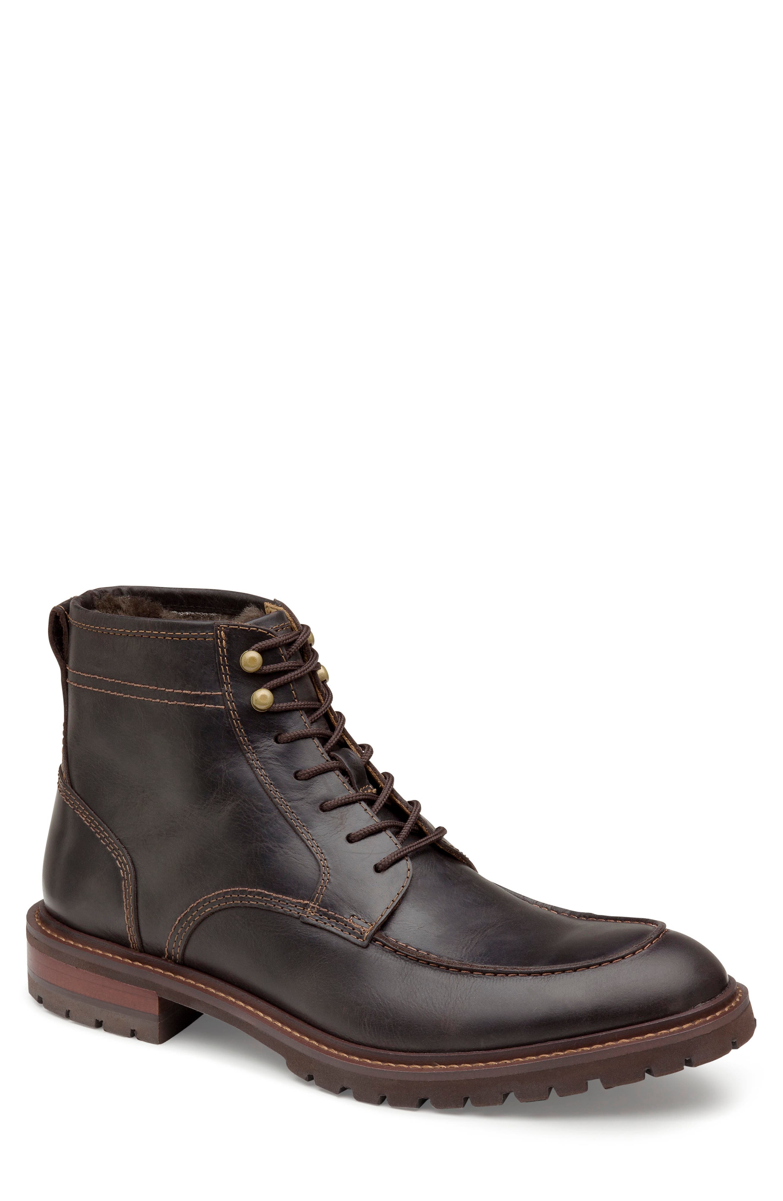 592581 MS50 Men's Shoes Size 12 M Black Leather Lace Up Johnston & Murphy
